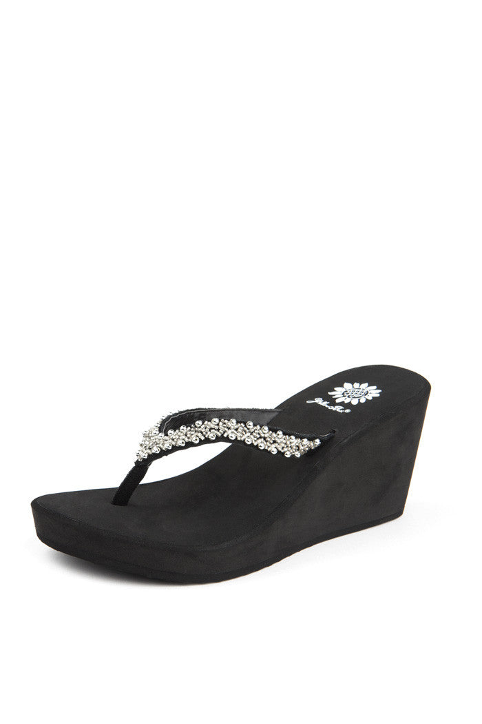 Briony Wedge Flip-Flop in Black