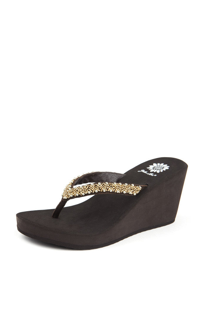 Briony Wedge Flip-Flop in Brown