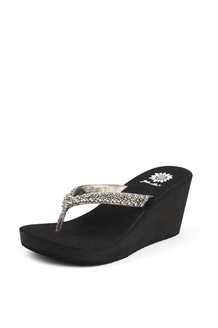 Briony Wedge Flip-Flop in Pewter