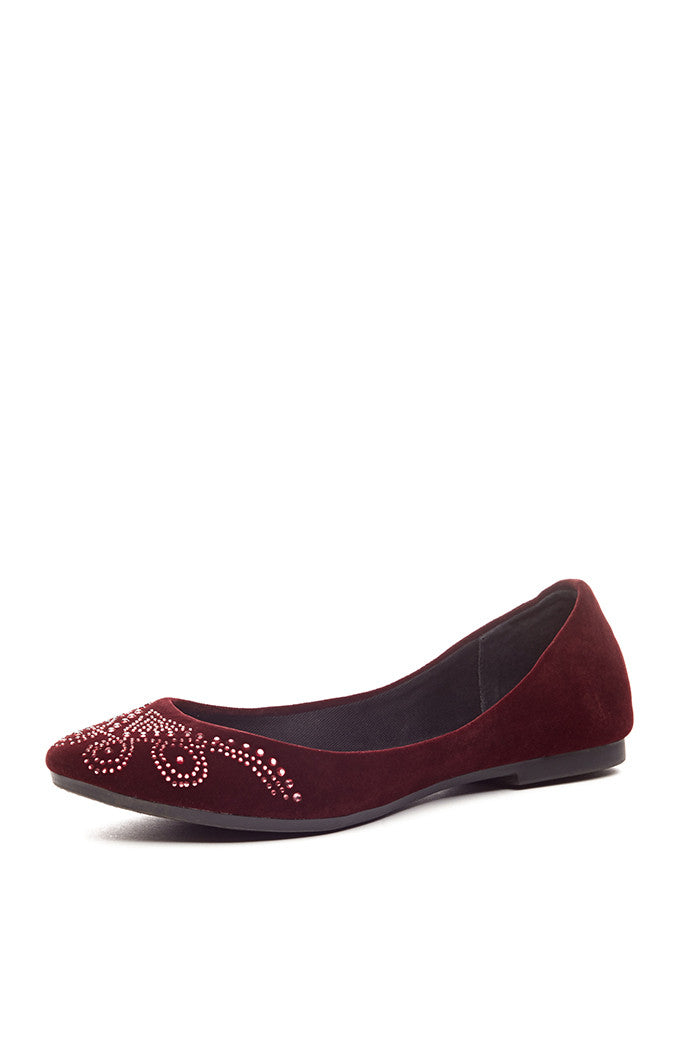 Bueno Flat in Burgundy