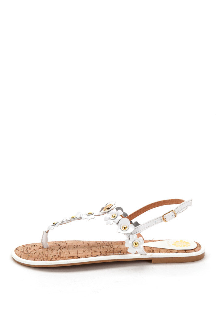 Honeysuckle Sandal in White