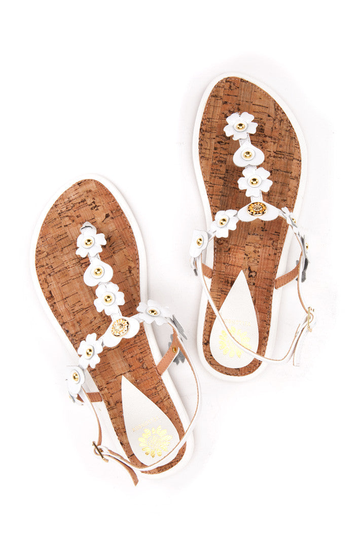 Honeysuckle Sandal in White