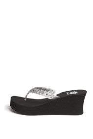 Mari Wedge Flip-Flop in Silver