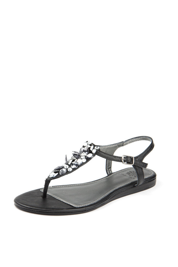 Rosebud Sandal in Black