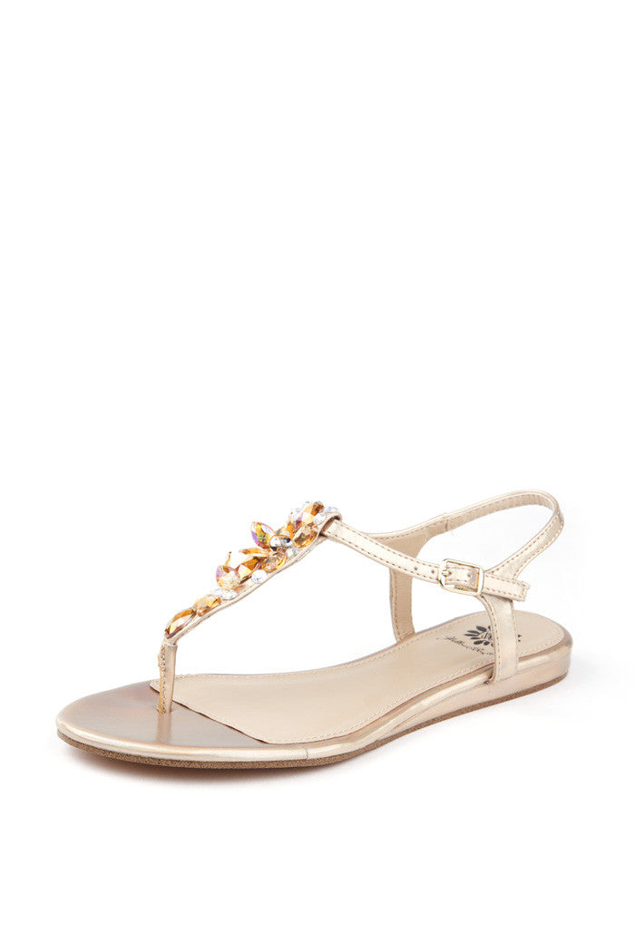 Rosebud Sandal in Gold