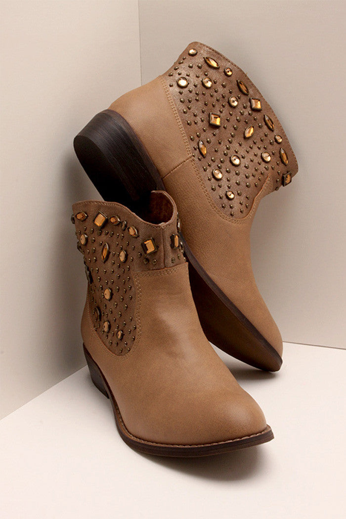 Selina Bootie in Tan